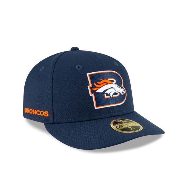 NFL Denver Broncos Logo Mix Low Profile 59Fifty Fitted (KIW0117) - Orange New Era Caps